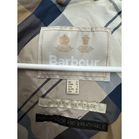 Barbour Women's Hebrides Waterproof Hooded Jacket size 8 - MARKED, NEED WASH - Picture 8 of 11